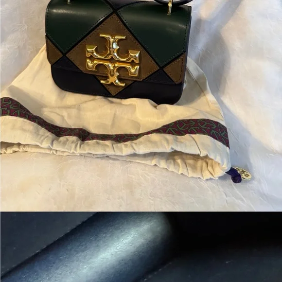 Tory Burch Tri-Color Mini Bag with Gold Logo - Picture 1 of 1